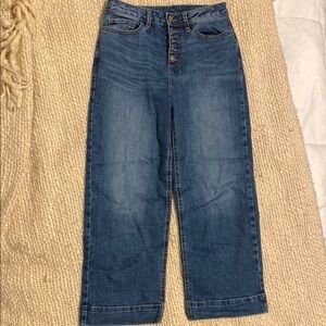 Time and Tru Blue Flare Wide Leg Jeans